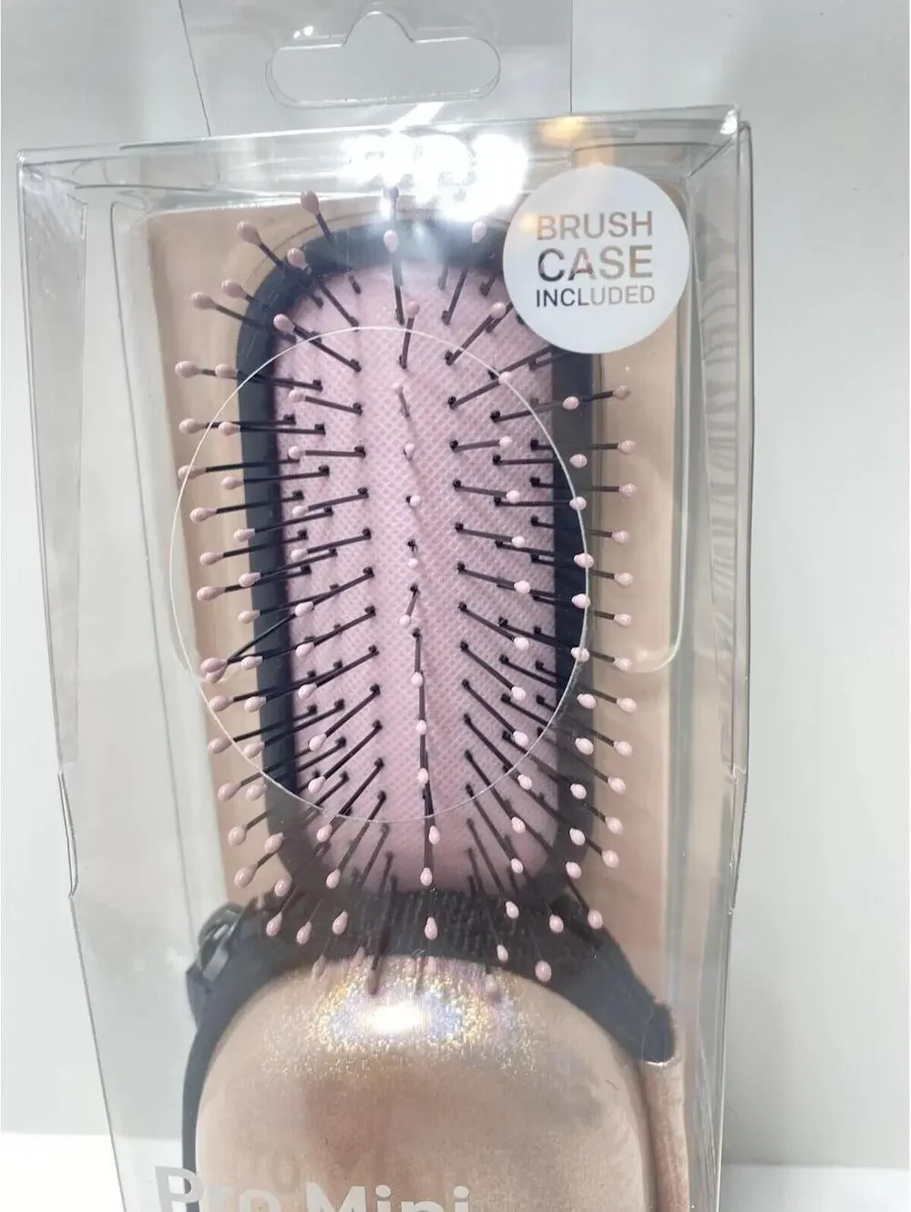 Conair Knot Dr Pro Mini Wet Dry Hair Detangler Brush with Carry Case